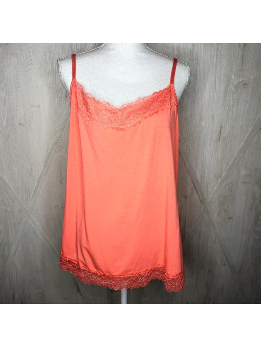 C Est. 1946 Coral Lace Neck Short Sleeve Top Plus Size 22/24W Stretch
